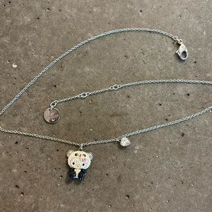 Swarovski panda hello kitty necklace